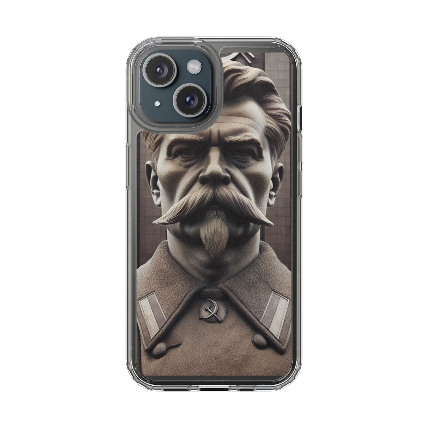 Soviet Artistic Clear Phone Case Stalin Classic Portrait Design USSR