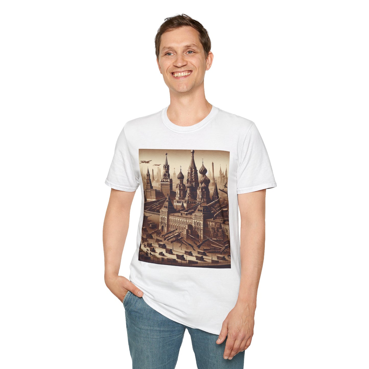 Vintage Moscow T-Shirt Softstyle Tee, Perfect for Travel Lovers