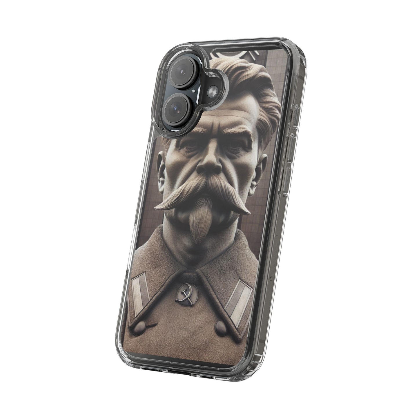 Soviet Artistic Clear Phone Case Stalin Classic Portrait Design USSR