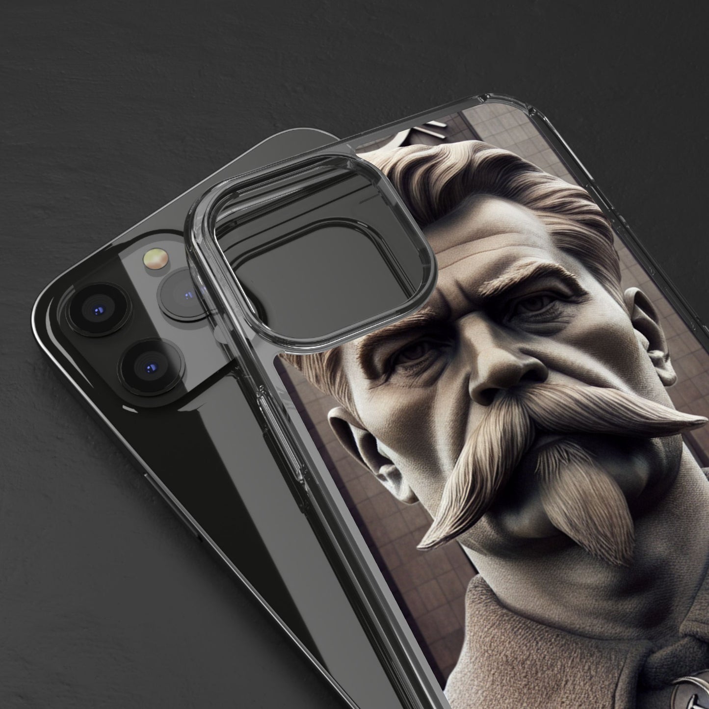 Soviet Artistic Clear Phone Case Stalin Classic Portrait Design USSR