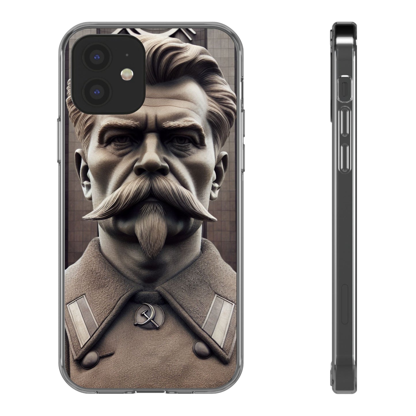 Soviet Artistic Clear Phone Case Stalin Classic Portrait Design USSR