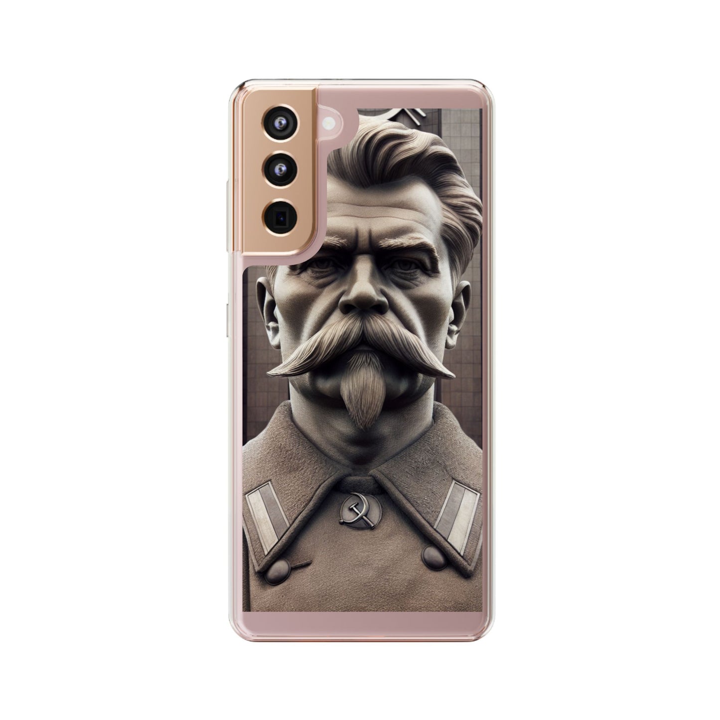 Soviet Artistic Clear Phone Case Stalin Classic Portrait Design USSR