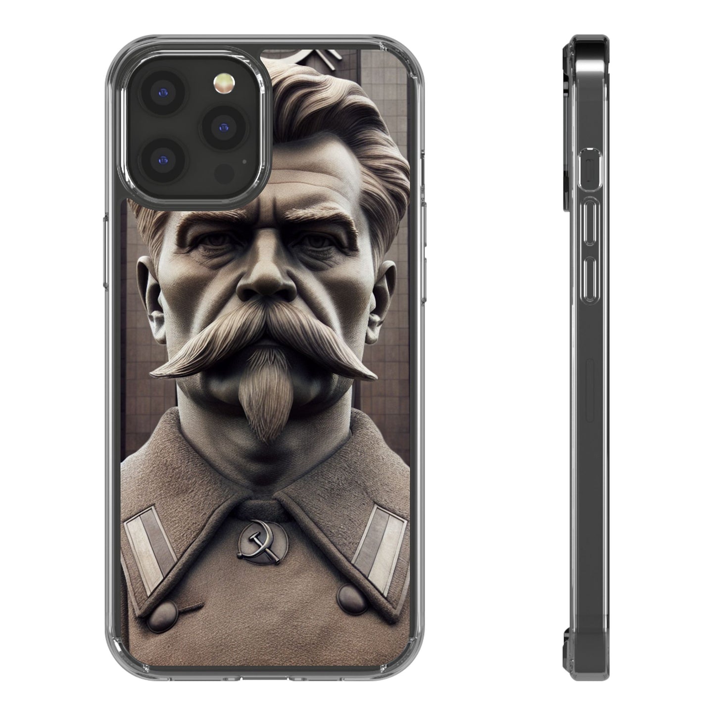 Soviet Artistic Clear Phone Case Stalin Classic Portrait Design USSR