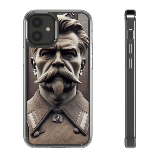 Soviet Artistic Clear Phone Case Stalin Classic Portrait Design USSR