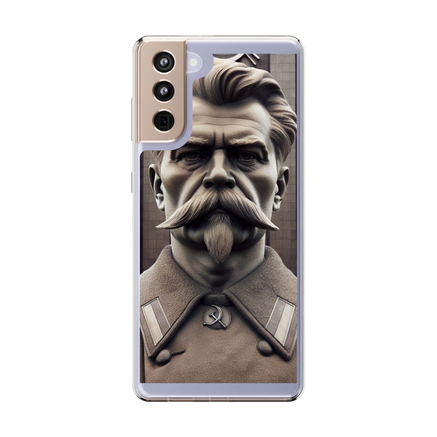 Soviet Artistic Clear Phone Case Stalin Classic Portrait Design USSR