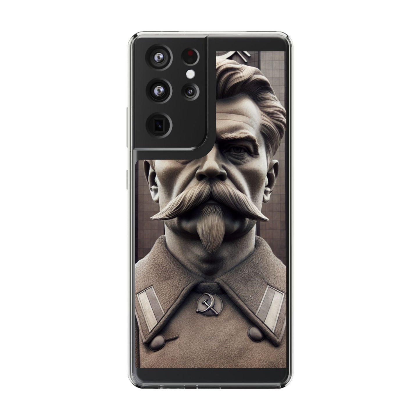 Soviet Artistic Clear Phone Case Stalin Classic Portrait Design USSR