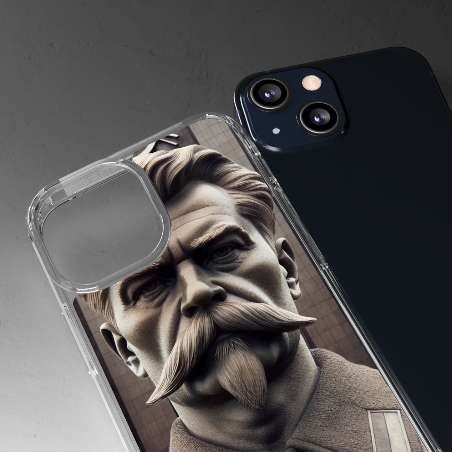 Soviet Artistic Clear Phone Case Stalin Classic Portrait Design USSR