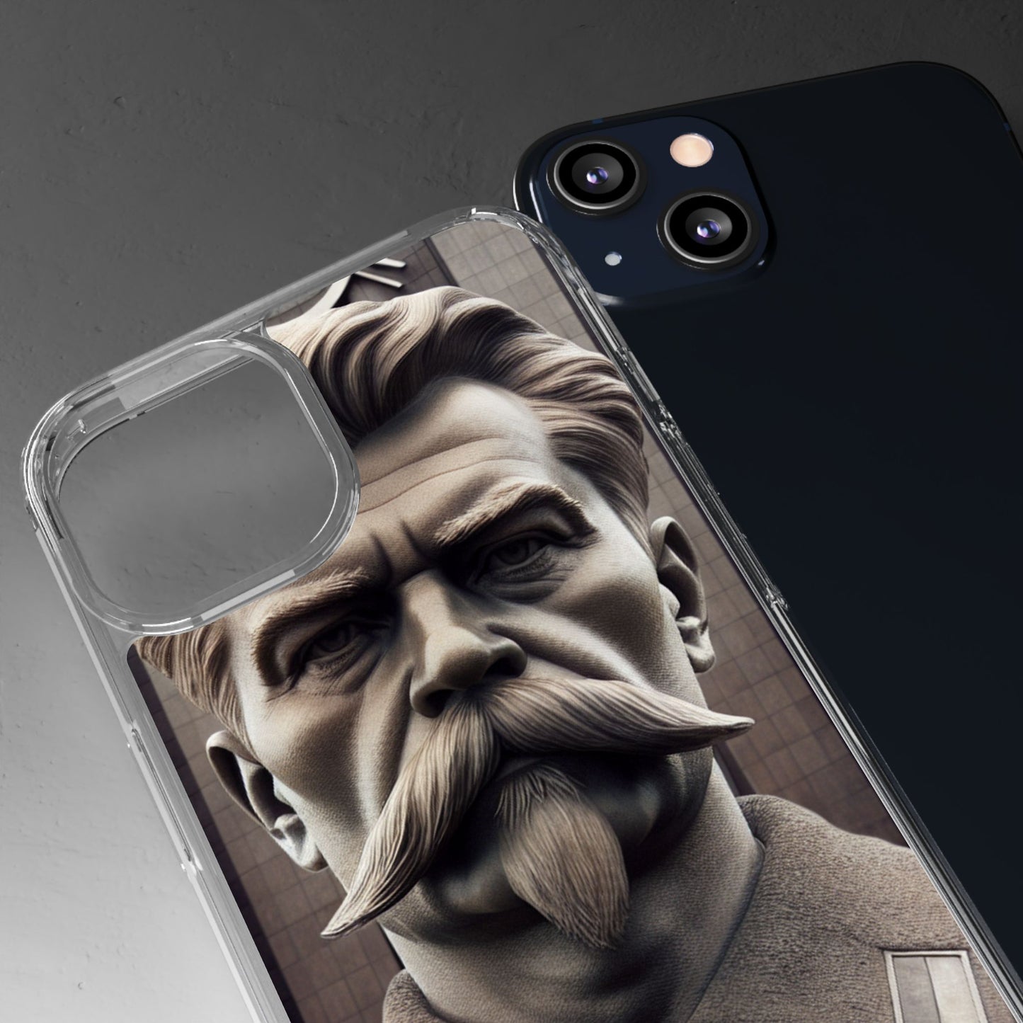 Soviet Artistic Clear Phone Case Stalin Classic Portrait Design USSR