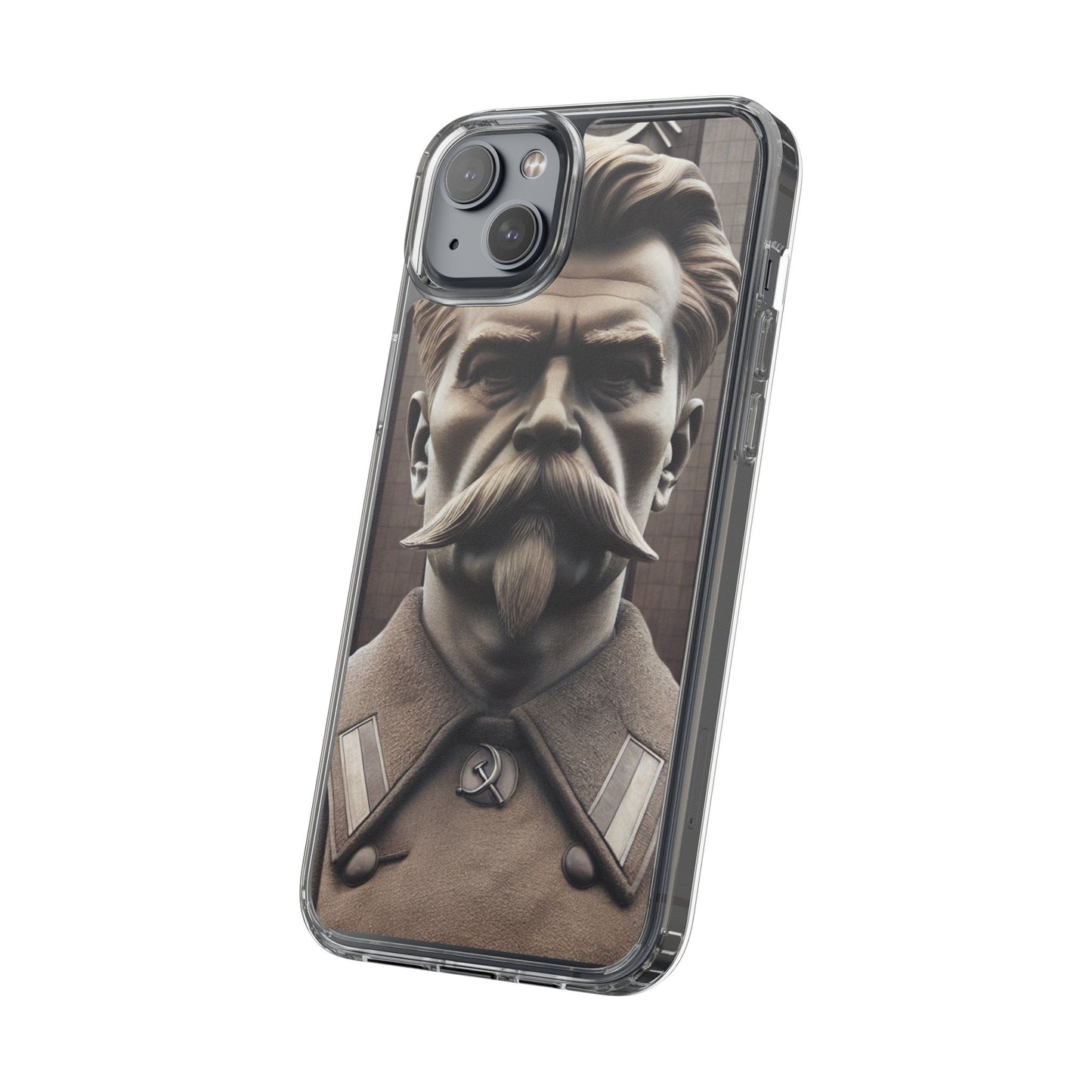 Soviet Artistic Clear Phone Case Stalin Classic Portrait Design USSR