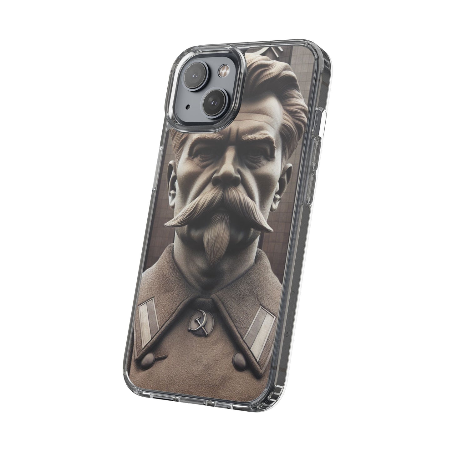 Soviet Artistic Clear Phone Case Stalin Classic Portrait Design USSR