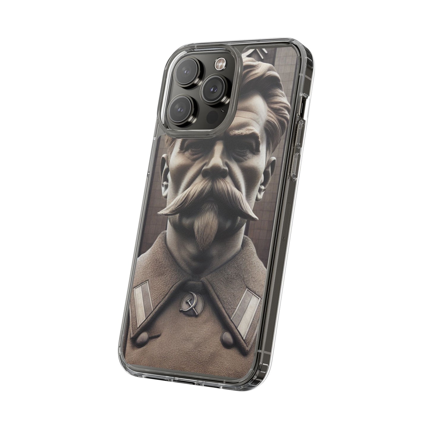 Soviet Artistic Clear Phone Case Stalin Classic Portrait Design USSR